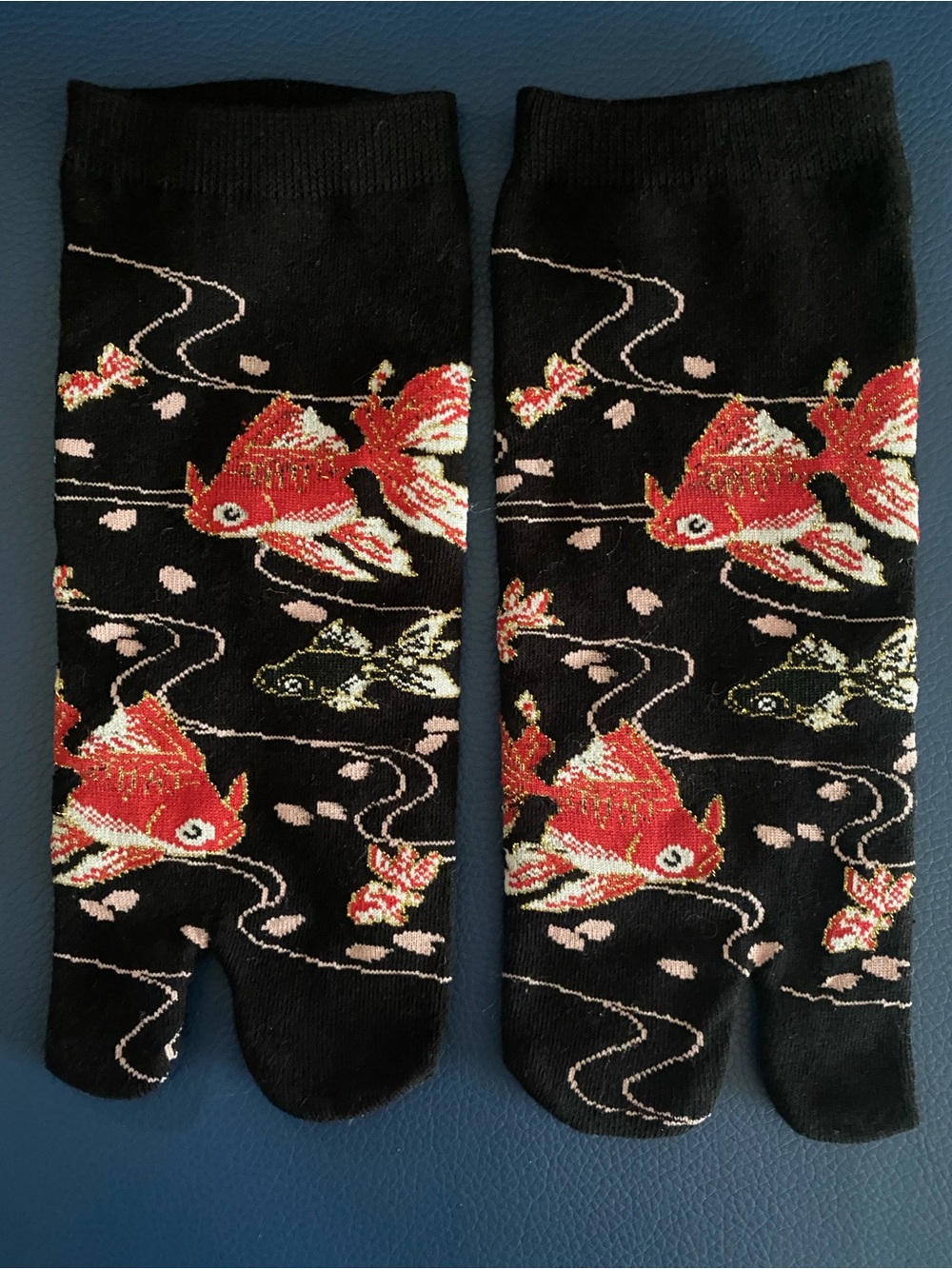 Japanese Tabi Socks - Kingyo Goldfish Pattern